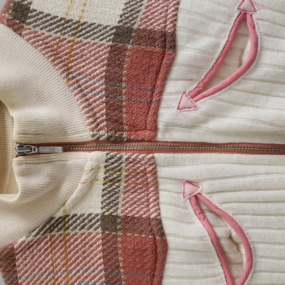 Gentle Fawn XS women's white wool zip-up sweater - Picture 4 of 6